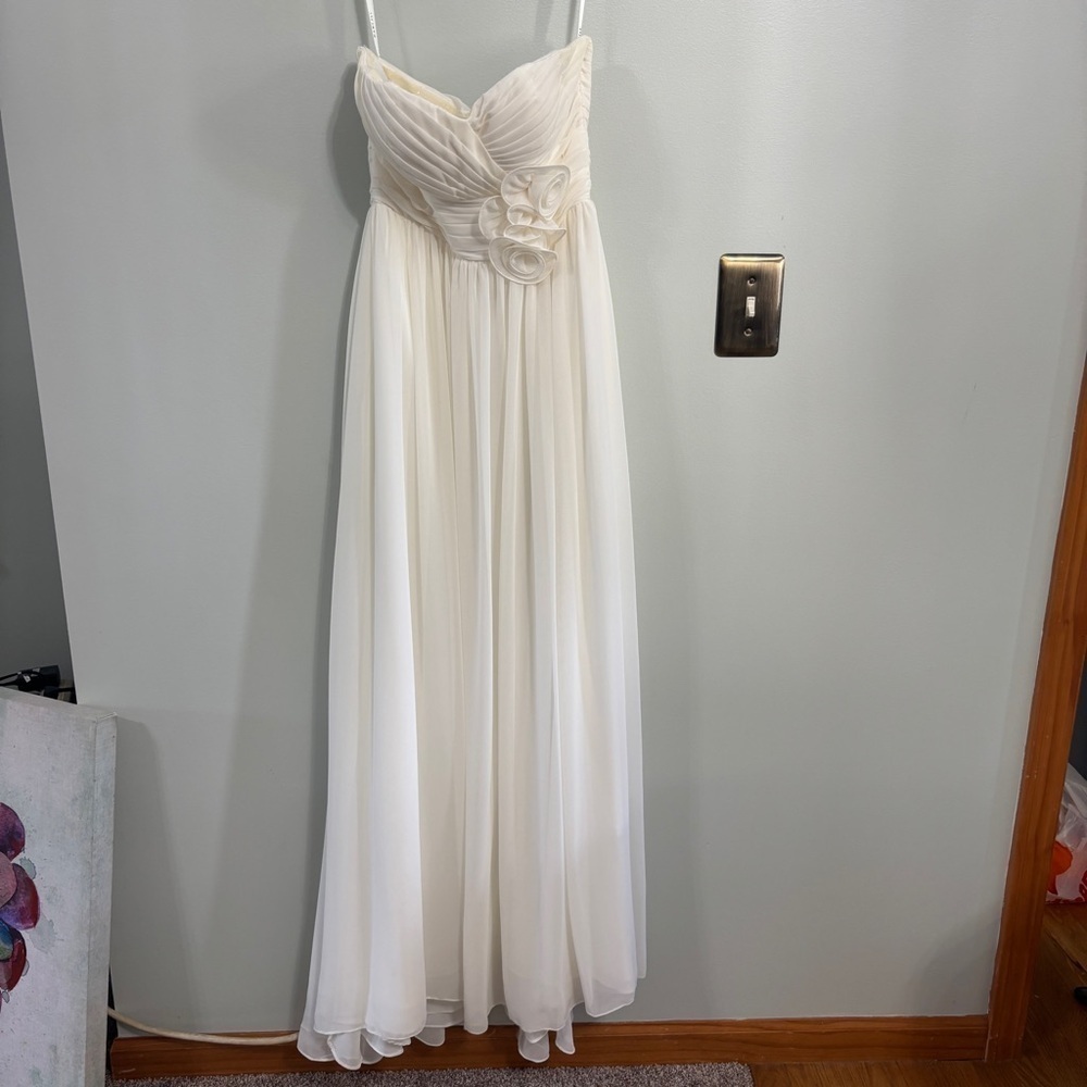 Bari Jay ivory Strapless Dress size 4